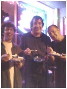 We do get a little crazy. Band eating ice cream and cake at Sally O'Brien's 5/21
