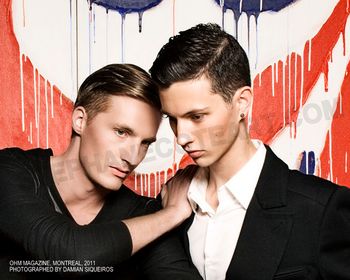 OHM Magazine editorial, photographed by Damian Siqueiros, 2010. Models: Philippe & David (Dulcedo).
