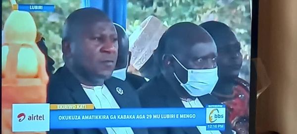 Musa Ssekaana attending the 29th coronation anniversary of the Kabaka Muwenda Mutebi II 