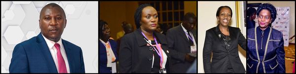 Musa Ssekaana, Lydia Mugambe Olive Kazarwe Mukwaya and Alexandra Nkonge of High Court of Uganda