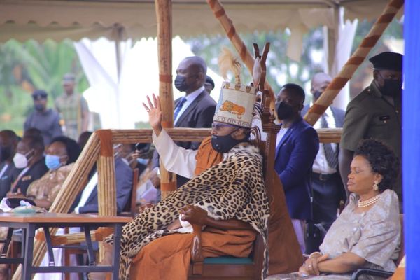 Musa Ssekaana attending the 29th coronation anniversary of the Kabaka Muwenda Mutebi II 