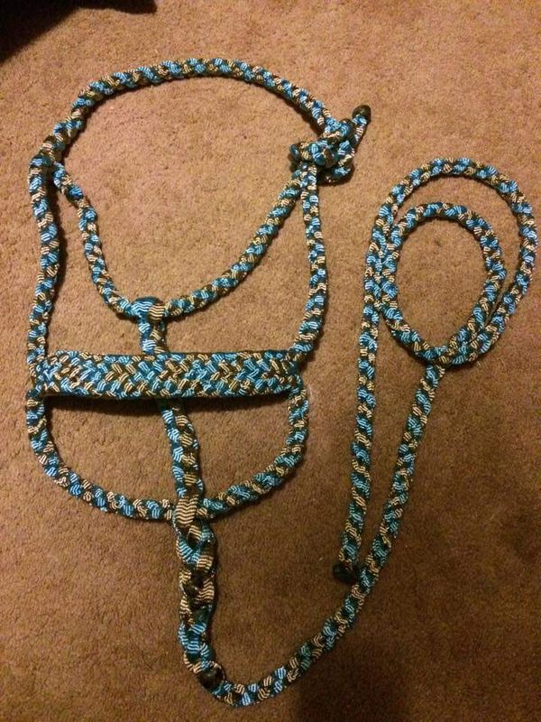Diamond Bar E Braided Mule Tape Halters and Tack Handmade Halters And