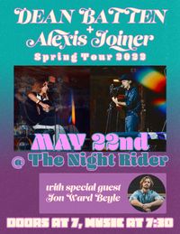 Dean Batten/Alexis Joiner/Jon Ward Beyle @ The Night Rider