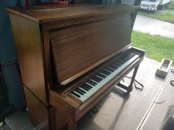 1924 Haines box upright, 54 inches tall, has had an 8k dollar rebuild, sounds really good, has a bench. 3800.00 delivered, tuned.
