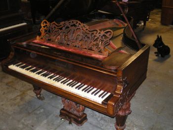 1870 Steinweg 6.8 ft Grand, 85 key, saved from the wrecking ball near Baltimore MD. Hard to believe nobody wanted this piano until they called us.
