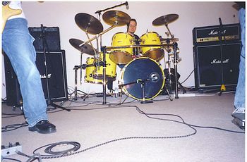 Bill with Yamaha drums
