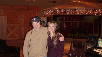 Tim Johnson and I at the West Barn recording "Songs of Southfork"
