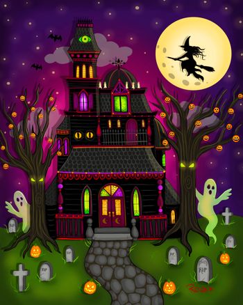 "All Hallow's House" Art by Raven Quinn
