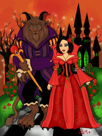 "Beauty and the Beast" Art by Raven Quinn
