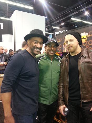 The 3 Basskateers. Marcus Miller, Dwayne "Augi" Augustine, Hadrien Feraud at Namm Convention
