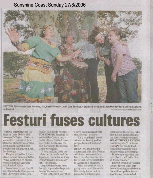 Festuri multicultural world music and dance festival in Sunshine Coast Daily 2006