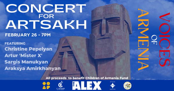 Voices of Armenia - Concert for Artsakh on February 26, 2023 at Alex Theater in Glendale