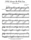 I Will Always Be With You - Easy & Advanced Harp & Violin Parts in F