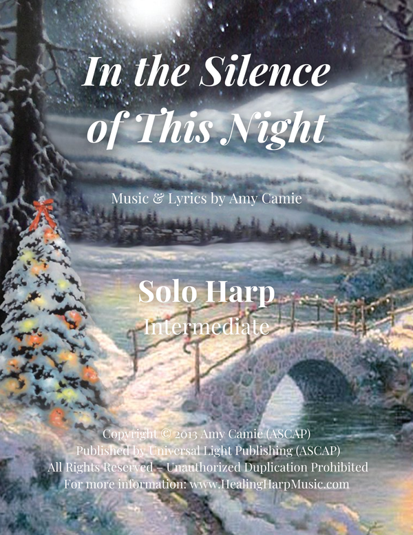 In the Silence of This Night - Solo Harp (with lyrics)