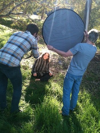 During the 2012 Mars Hollow promotional photo shoot (with Trevor Mauk as pictured photographer)
