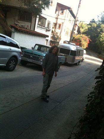 JB on Love Street (that's what Jim Morrison, who lived in the home in the background, called it).
