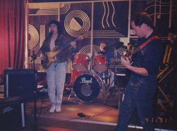 Dennis jams with Cobra, Citly All-Night Club, Beijing 1991

