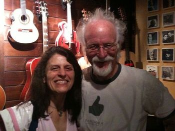 Marta and Gary Powell in his studio in Austin

