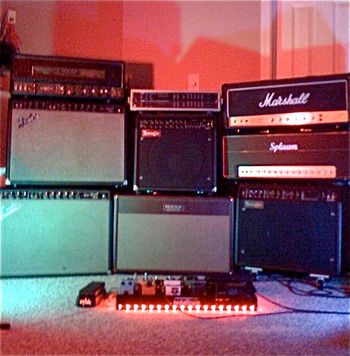 Amp collection complete with mood lighting!
