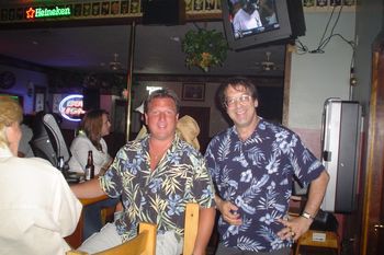 Mart & Mar-T both wearing the same shirt! Do all Mart's wear hawaiian shirts?????
