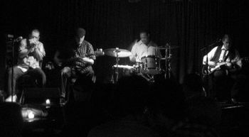 Steve Guyger, Brad Vickers, Barry Harrison, Bobby Radcliff. This great combo gets together once a month at Terra Blues, NYC. Photo by Monica Passin 2011
