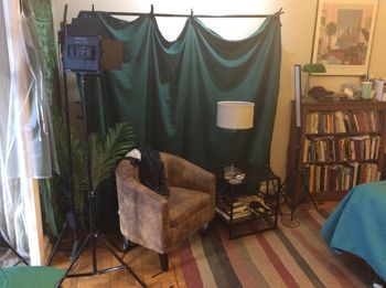 One of our little sets built into the corner of the director's apt
