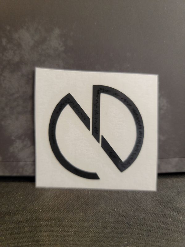 1.5" Symbol Sticker (Black/White)