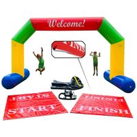 Inflatable Arch with Start Finish Banners & Electric Pump - Free postage Australia wide