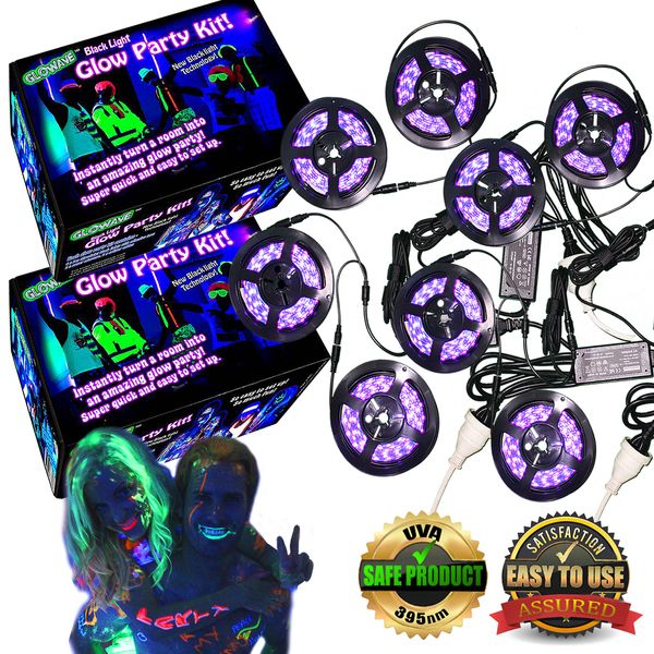 2 x Black Light Glow Party Kits - Free EXPRESS postage!