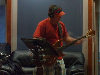 Andy Trister recording the RPB CD in the studio
