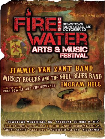 Original Fire on the Water Arts & Music Festival Poster. 2012.
