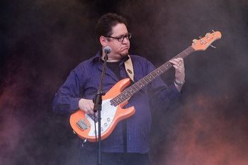 Mark Kral, the ThunderGod on bass
