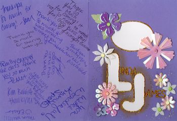 Inside of Thank You Card made for us by the women from York Correctional Center for Women
