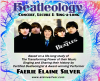 In Concert, Elaine Silver presents "Beatleology: The Concert and Lecture"  with Q&A and sharing.  Bring some lunch and stay after the service for the concert.