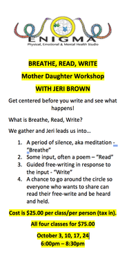 Enigma Writing Sessions with Jeri Brown