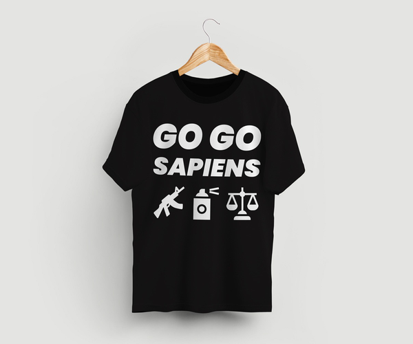 Go Go Sapiens Tee (Gun/Spray Can/Scales)