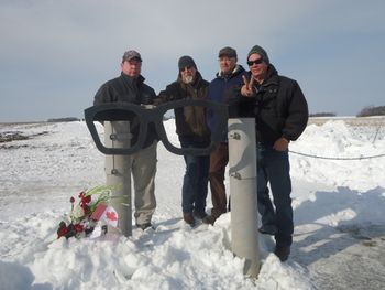 Paying Homage to Buddy Holly at the crash site

