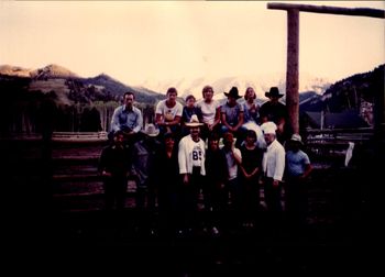 7D Ranch Staff, circa 198? Thats me bottom row, hand on face

