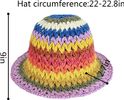 Beach Blues Foldable Wide Brim Crochet Straw Hat