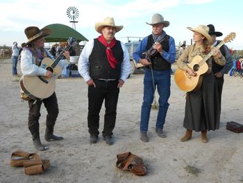 Singin' on the trail during the New Mexico Centennial Cattle Drive 2012.
