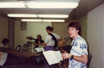 Leading a rehearsal for an original jazz tune at Berklee College of Music - 1990
