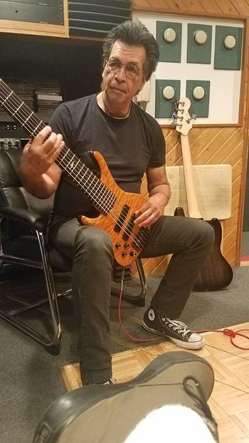 The great Jimmy Haslip recording bass for me in 2017
