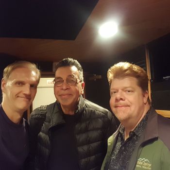 Studio mates Paul Tavenner, Jimmy Haslip and Brian Grace, Big City Recording
