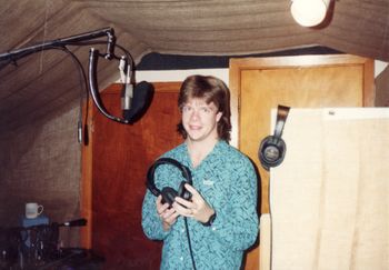 BG preparing to sing - 1990
