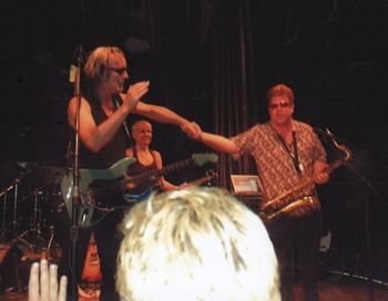 Todd Rundgren and Brian Grace onstage in Las Vegas after playing, "Pissin'" - 2008

