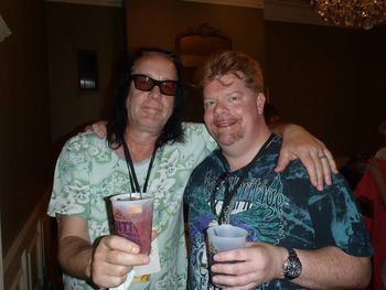 Todd Rundgren and I hanging with drinks - Nottaway Plantation, LA - 2013
