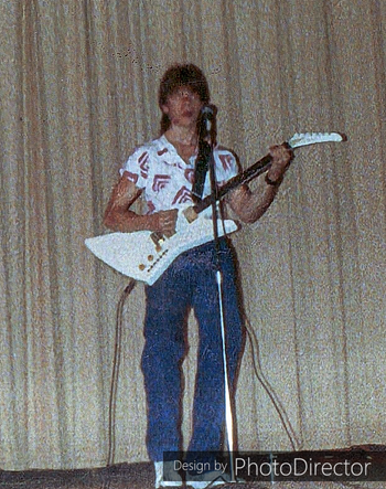 Playing Rush's "Limelight" in my Senior High School talent show
