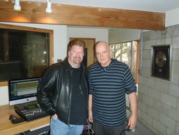 Me and bassist Doug Lunn (RIP) in the studio - Trabuco Canyon, CA - April 2013
