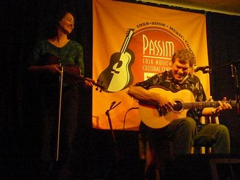 ~ with Steve Tilston at Club Passim. Hear clip from this show -Blue Heron's Eye, on youtube - http://www.youtube.com/watch?v=Qm_h27IHlHo
