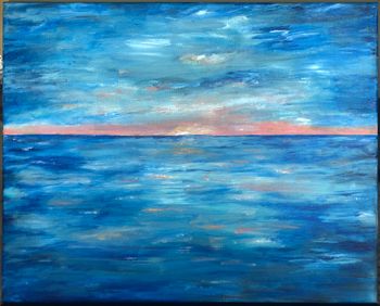 "Dark Sunset," $250, acrylic on canvas, 16" x 20"

